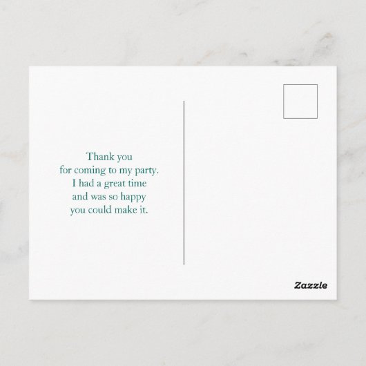 Pink Grapefruit Muster auf grünen Streifen Danke Postkarte (Rückseite)