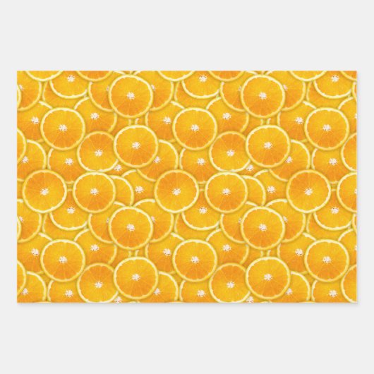 Pink Grapefruit Orange und Limone Scheiben Geschenkpapier Set (Vorderseite 3)