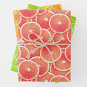Pink Grapefruit Orange und Limone Scheiben Geschenkpapier Set (Beispiel)