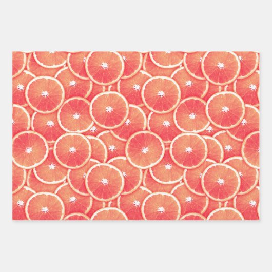 Pink Grapefruit Orange und Limone Scheiben Geschenkpapier Set (Vorderseite)