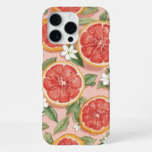 Pink Grapefruit Pop – Retro-Aquarell-Zitrus iPhone Hülle (Rückseite)