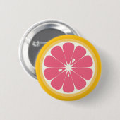 Pink Grapefruit Slice Button (Vorne & Hinten)