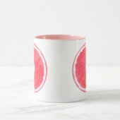 Pink Grapefruit Slice Digitales Gemälde Tasse (Zentrum)