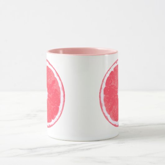 Pink Grapefruit Slice Digitales Gemälde Tasse (Zentrum)