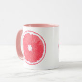 Pink Grapefruit Slice Digitales Gemälde Tasse (Vorderseite Links)