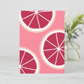 Pink Grapefruit Slice Einladung (Stehend Vorderseite)