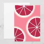 Pink Grapefruit Slice Einladung (Vorne/Hinten)
