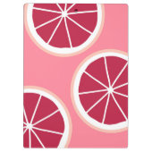 Pink Grapefruit Slice Klemmbrett (Rückseite)