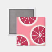 Pink Grapefruit Slice Magnet (Vorderseite/Rückseite)
