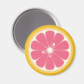 Pink Grapefruit Slice Magnet (Vorderseite/Rückseite)