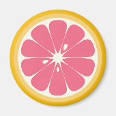 Pink Grapefruit Slice Magnet (Vorne)
