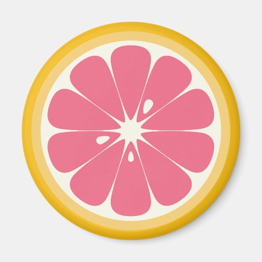 Pink Grapefruit Slice Magnet (Vorne)