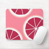 Pink Grapefruit Slice Mousepad (Mit Mouse)