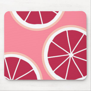 Pink Grapefruit Slice Mousepad