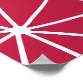 Pink Grapefruit Slice Poster (Ecke)