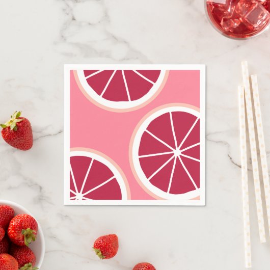 Pink Grapefruit Slice Serviette (Beispiel)