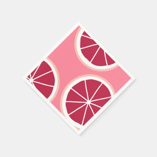 Pink Grapefruit Slice Serviette (Ecke)
