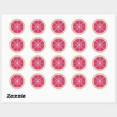 Pink Grapefruit Slice Sticker (Blatt)