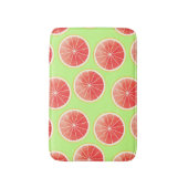 Pink Grapefruit Slices Pattern Badematte (Vorderseite Vertikal)