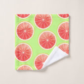 Pink Grapefruit Slices Pattern Badhandtuch Set (Waschlappen)