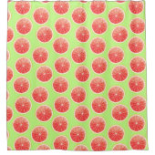 Pink Grapefruit Slices Pattern Duschvorhang (Vorderseite)