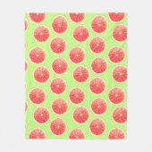 Pink Grapefruit Slices Pattern Fleecedecke (Vorderseite)