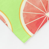 Pink Grapefruit Slices Pattern Fleecedecke (Ecke)
