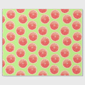 Pink Grapefruit Slices Pattern Geschenkpapier (Flach)