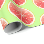 Pink Grapefruit Slices Pattern Geschenkpapier (Rolleneckpunkt)