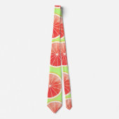 Pink Grapefruit Slices Pattern Krawatte (Vorderseite)