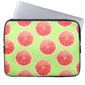 Pink Grapefruit Slices Pattern Laptopschutzhülle (Vorderseite)