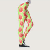Pink Grapefruit Slices Pattern Leggings (Rechts)