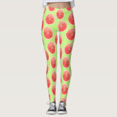 Pink Grapefruit Slices Pattern Leggings (Vorderseite)