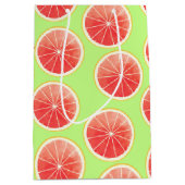 Pink Grapefruit Slices Pattern Mittlere Geschenktüte (Vorderseite)