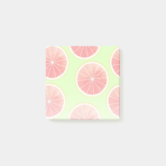 Pink Grapefruit Slices Pattern Post-it Klebezettel (Vorderseite)