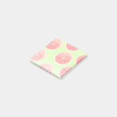 Pink Grapefruit Slices Pattern Post-it Klebezettel (angewinkelt)