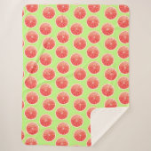 Pink Grapefruit Slices Pattern Sherpadecke (Vorderseite)