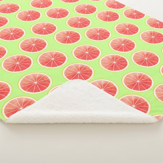 Pink Grapefruit Slices Pattern Sherpadecke (3/4)