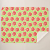 Pink Grapefruit Slices Pattern Sherpadecke (Vorderseite (Horizontal))