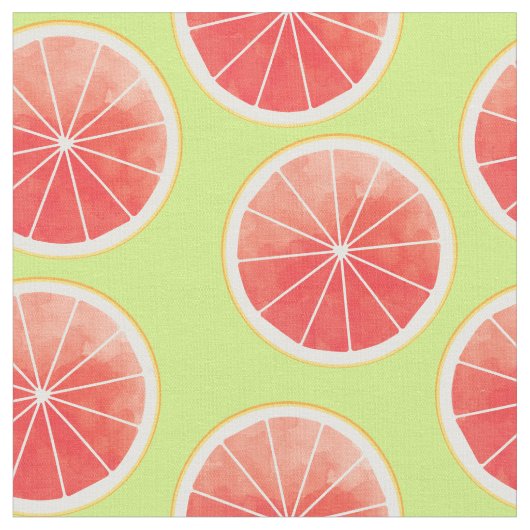 Pink Grapefruit Slices Pattern Stoff (Nahaufnahme)
