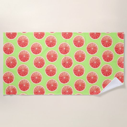 Pink Grapefruit Slices Pattern Strandtuch (Vorderseite)