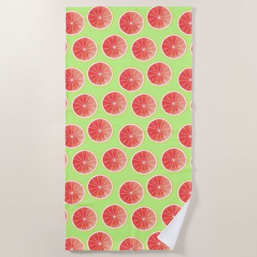 Pink Grapefruit Slices Pattern Strandtuch (Vorderseite)