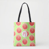 Pink Grapefruit Slices Pattern Tasche (Vorderseite)
