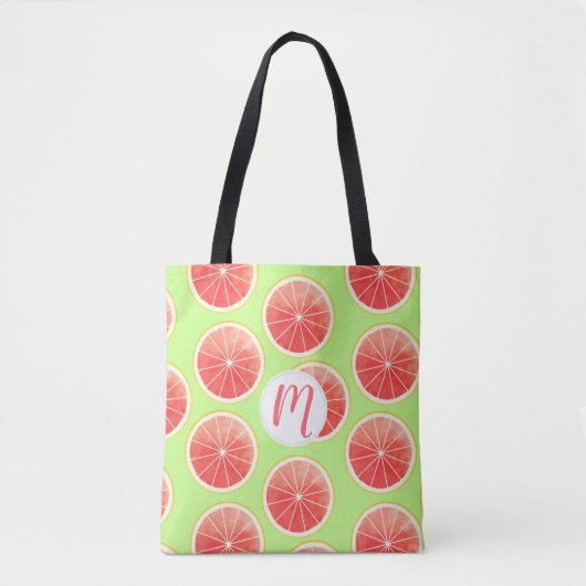 Pink Grapefruit Slices Pattern Tasche (Vorderseite)