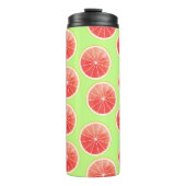 Pink Grapefruit Slices Pattern Thermosbecher (Vorderseite)