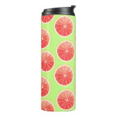 Pink Grapefruit Slices Pattern Thermosbecher (Nach links gedreht)