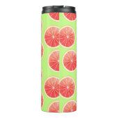 Pink Grapefruit Slices Pattern Thermosbecher (Rückseite)