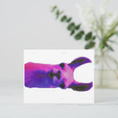 Pink Graphic Llama Postkarte (Stehend Vorderseite)