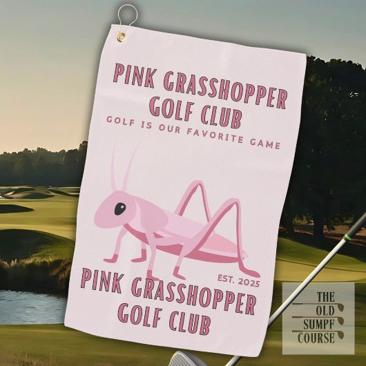 Pink Grasshopper Golf Club Golfhandtuch