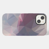 Pink-grau-Abstrakt-Pyramidendesign iPhone Hülle (Rückseite (Horizontal))